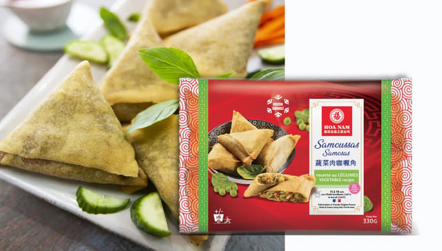 Hoa Nam Samoussas Samosas Légumes (Vegetable Samosas / Gemüse-Samosas mit Curry).